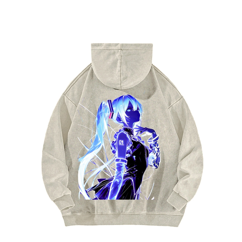 Hatsune Miku Unisex Washed Hoodie 2604011652