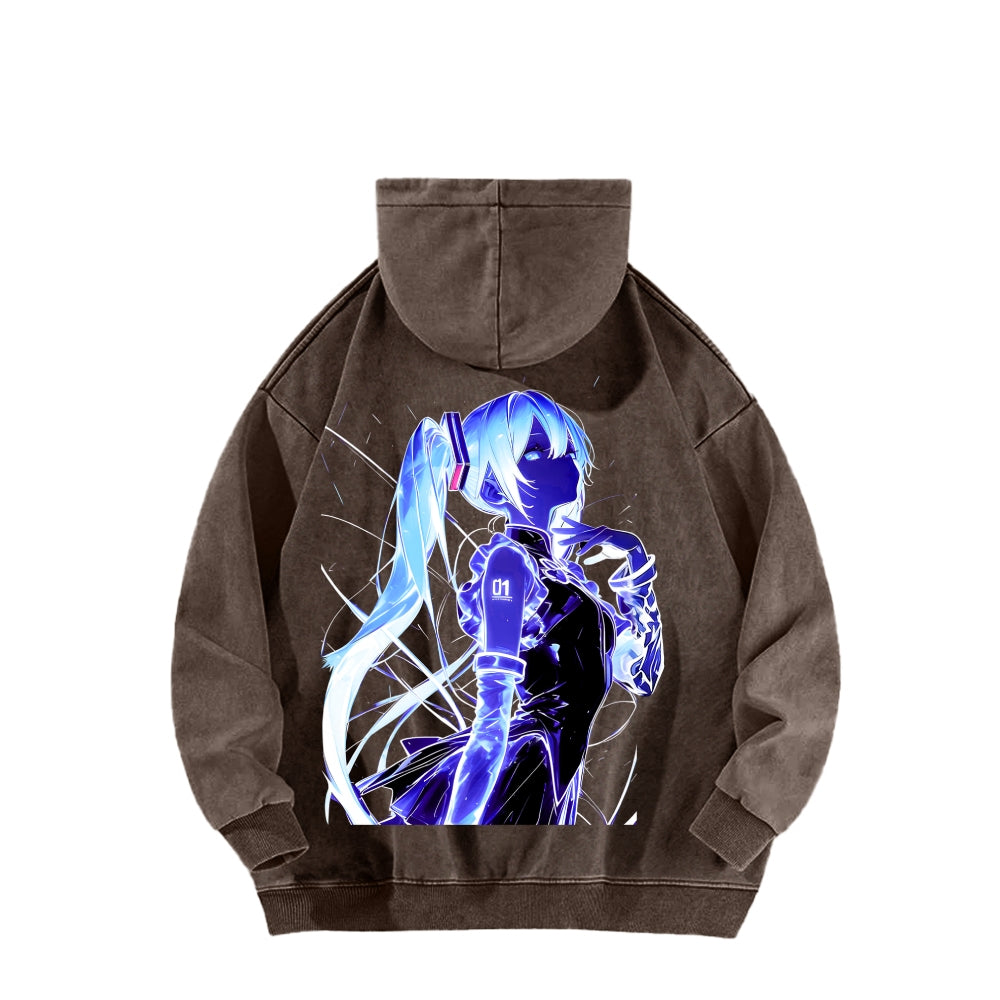 Hatsune Miku Unisex Washed Hoodie 2604011652