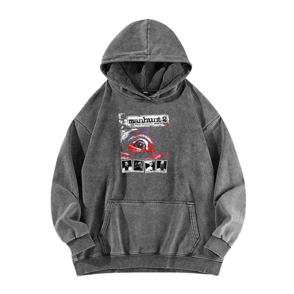 Manhunt Unisex Washed Hoodie 2604019246