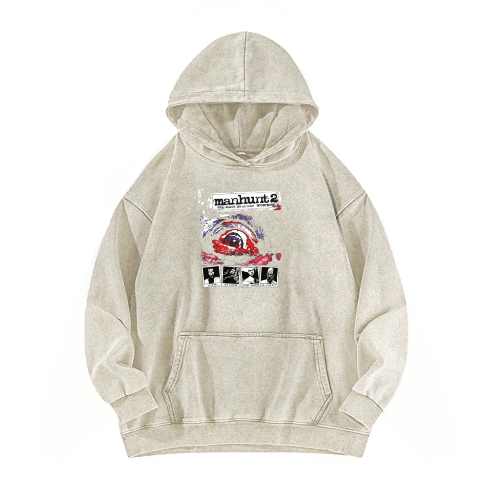 Manhunt Unisex Washed Hoodie 2604019246