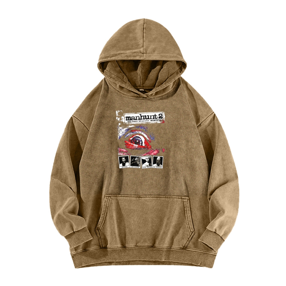 Manhunt Unisex Washed Hoodie 2604019246