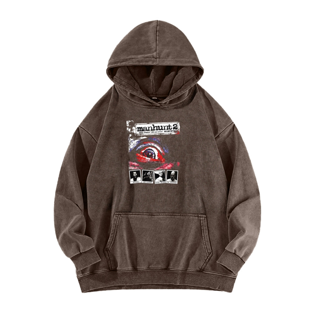 Manhunt Unisex Washed Hoodie 2604019246