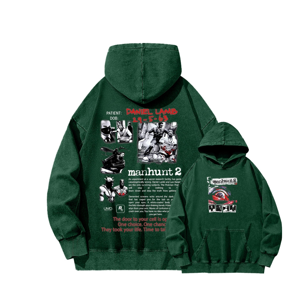 Manhunt Unisex Washed Hoodie 2604019246