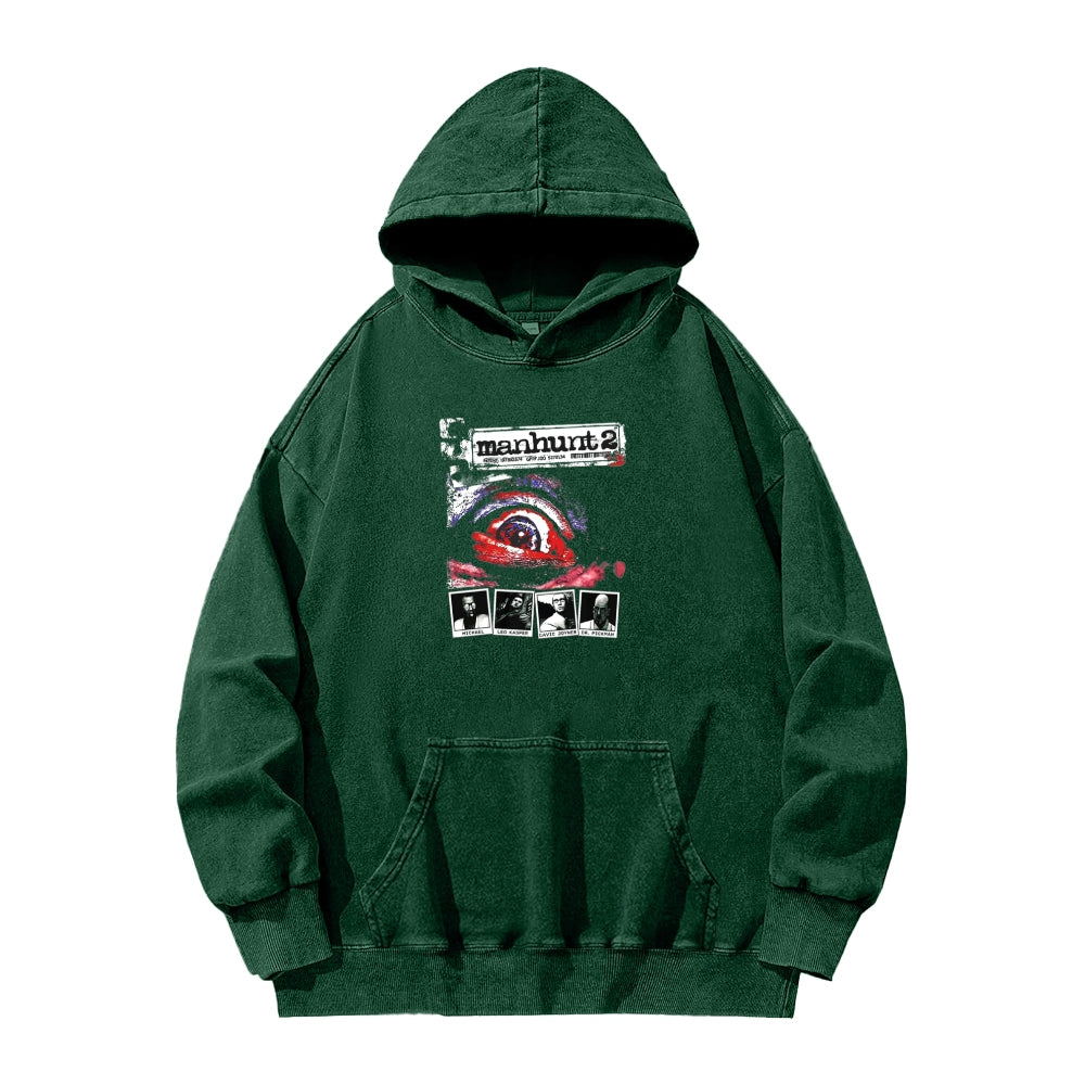 Manhunt Unisex Washed Hoodie 2604019246