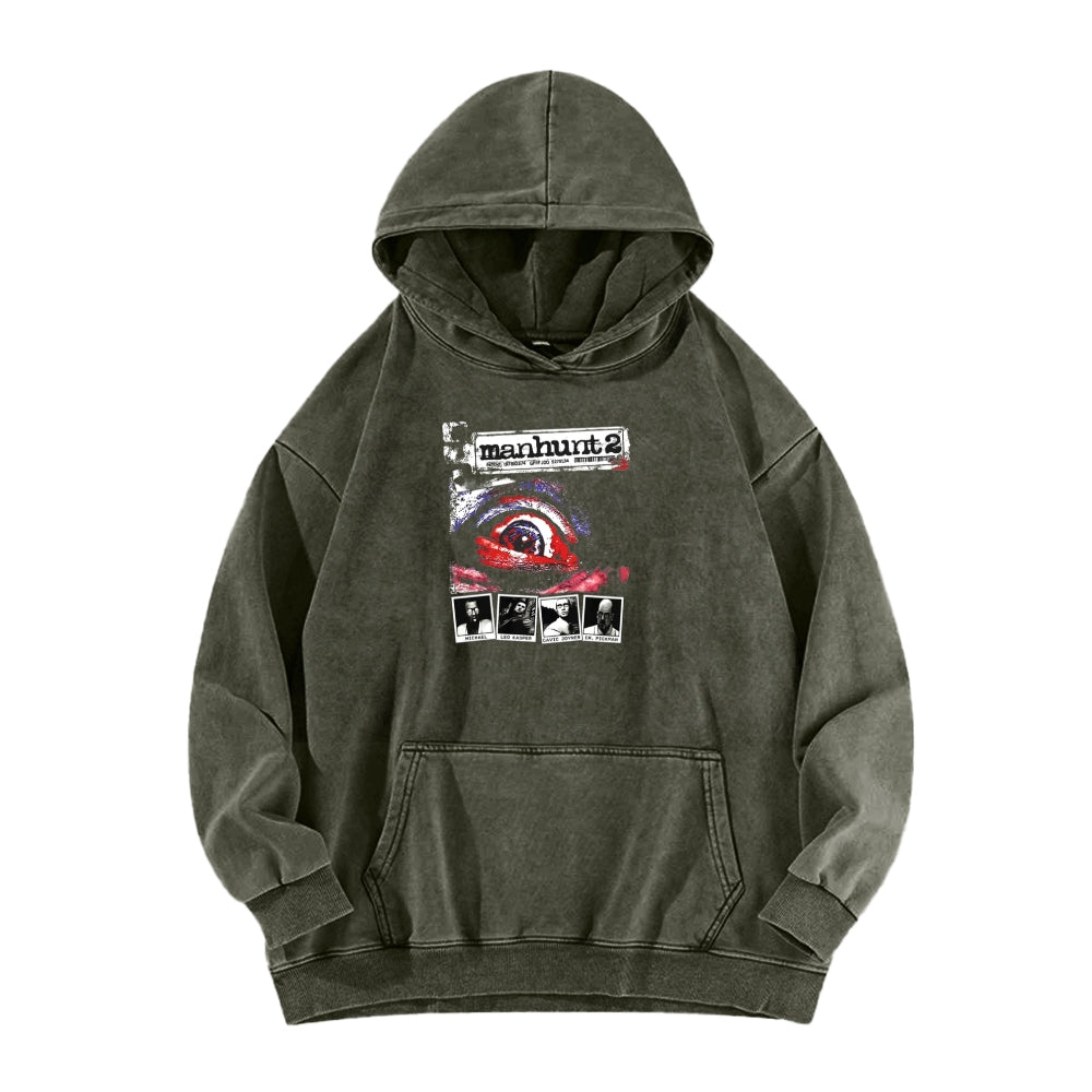 Manhunt Unisex Washed Hoodie 2604019246