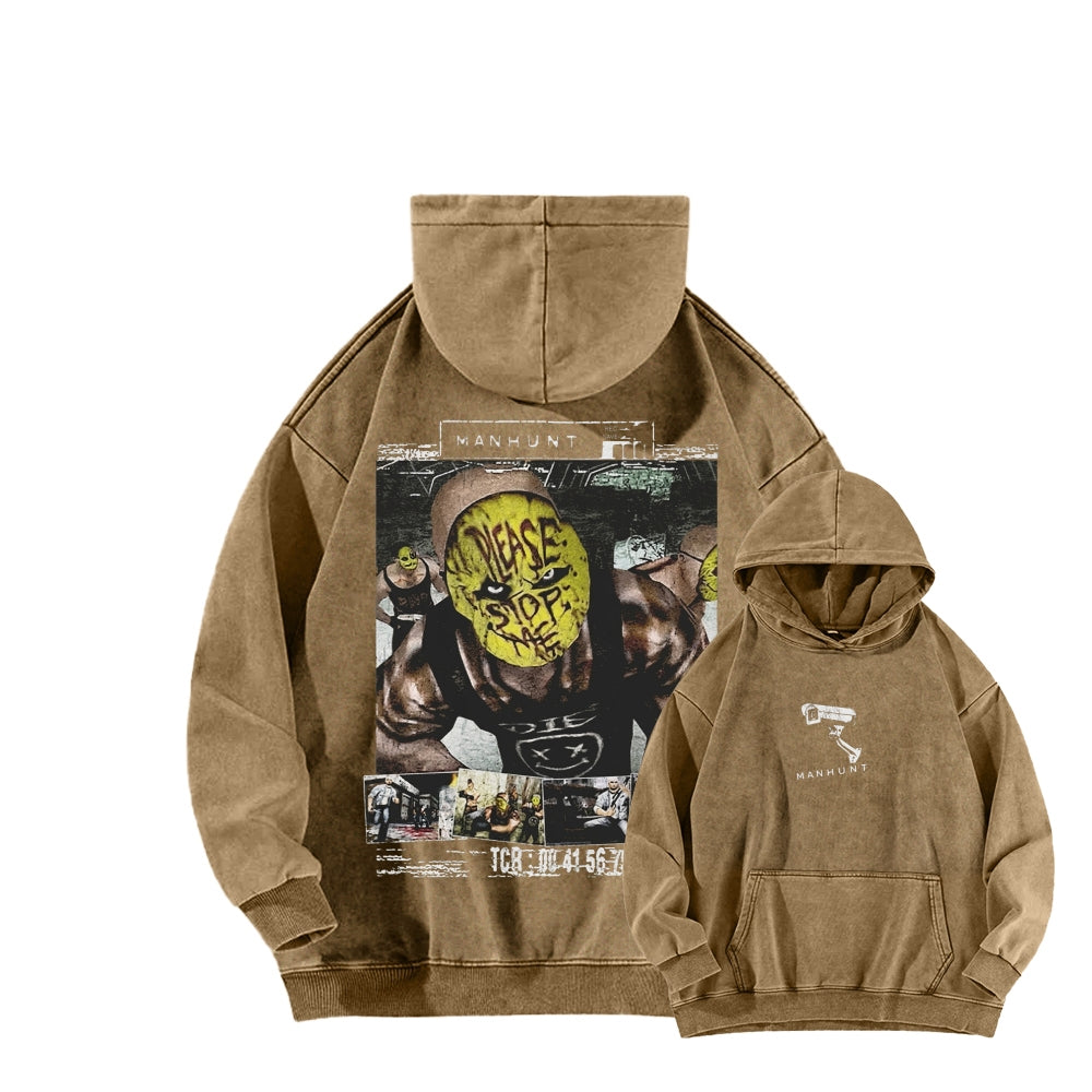 Manhunt Unisex Washed Hoodie 2604019248