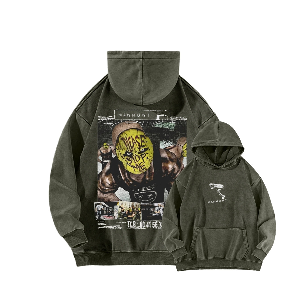 Manhunt Unisex Washed Hoodie 2604019248