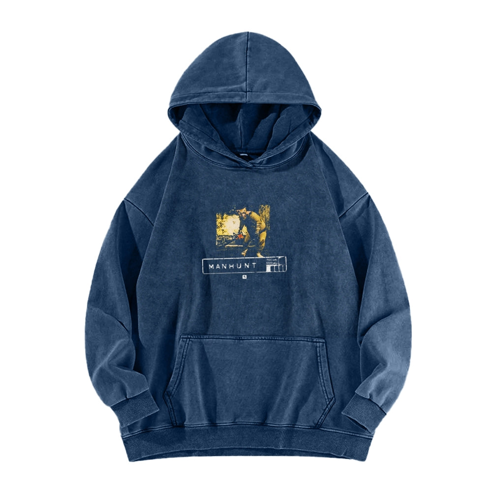 Manhunt Unisex Washed Hoodie 2605005018