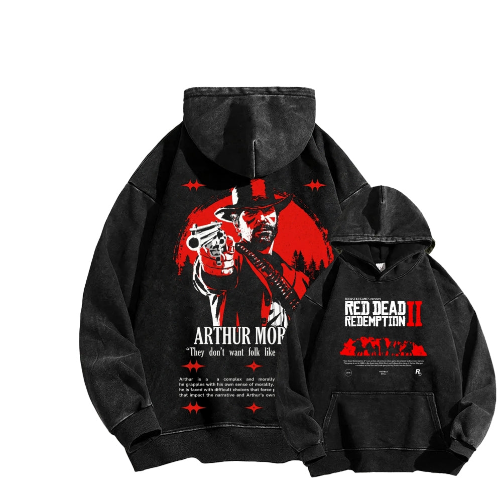 Red Dead Redemption Unisex Washed Hoodie 2605006939