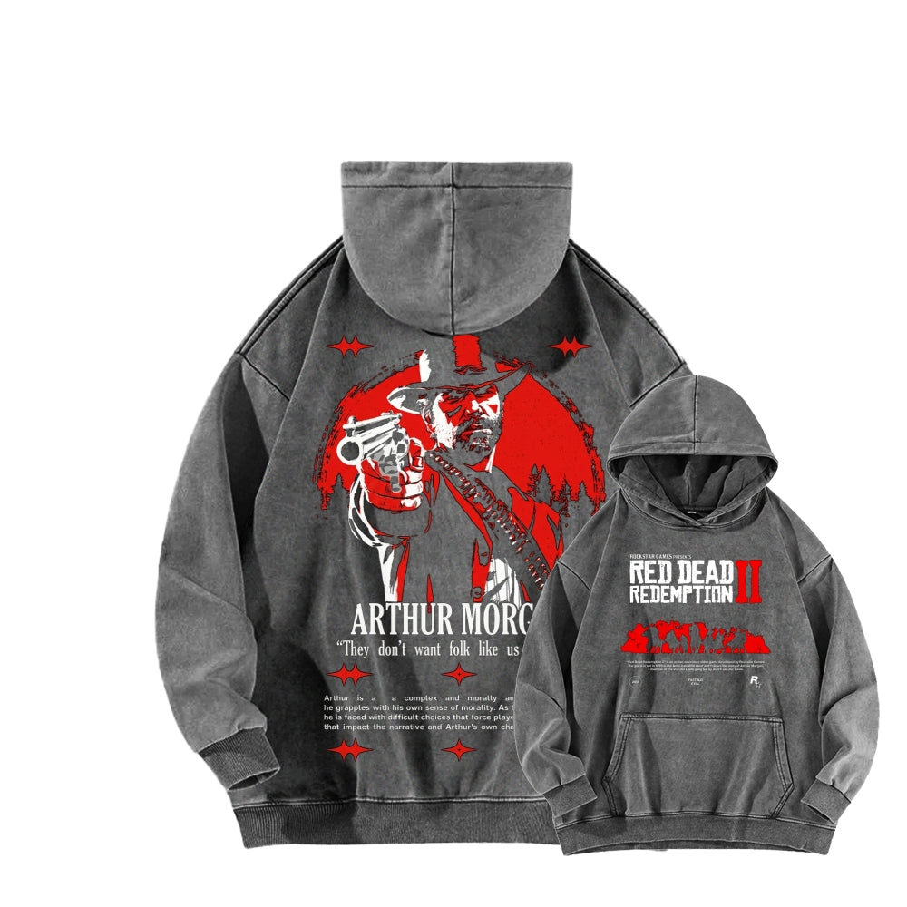 Red Dead Redemption Unisex Washed Hoodie 2605006939