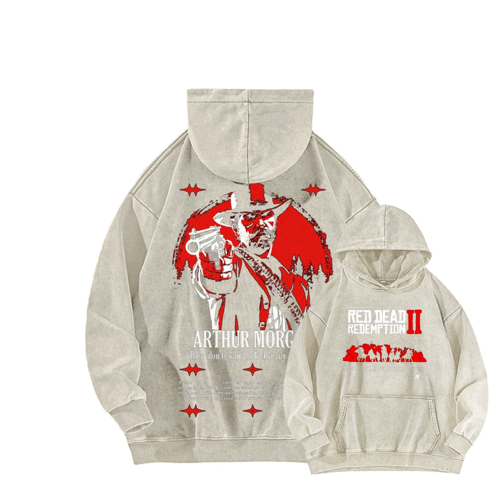 Red Dead Redemption Unisex Washed Hoodie 2605006939
