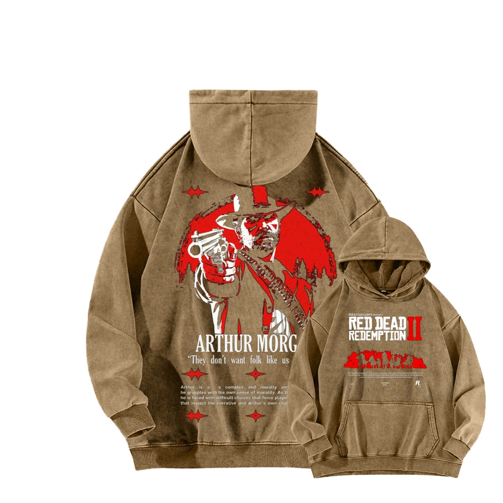 Red Dead Redemption Unisex Washed Hoodie 2605006939