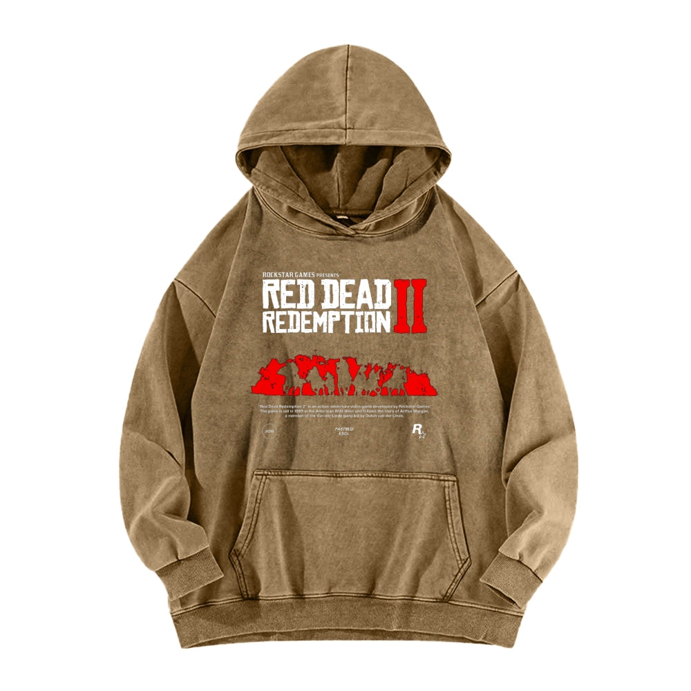 Red Dead Redemption Unisex Washed Hoodie 2605006939