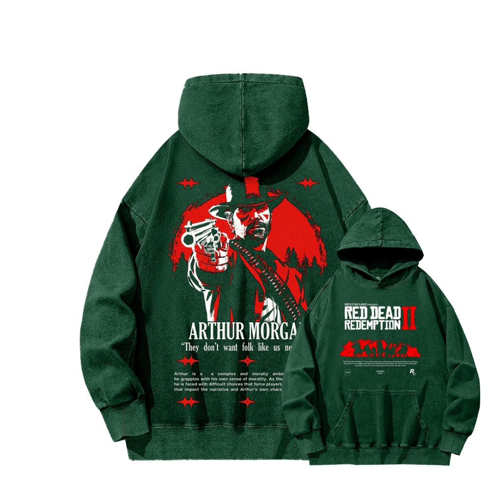 Red Dead Redemption Unisex Washed Hoodie 2605006939