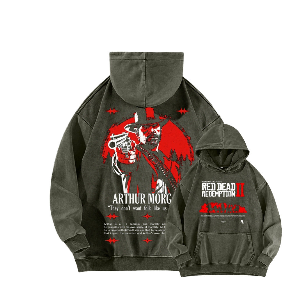 Red Dead Redemption Unisex Washed Hoodie 2605006939