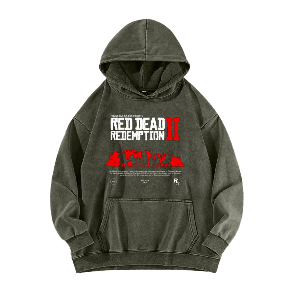 Red Dead Redemption Unisex Washed Hoodie 2605006939
