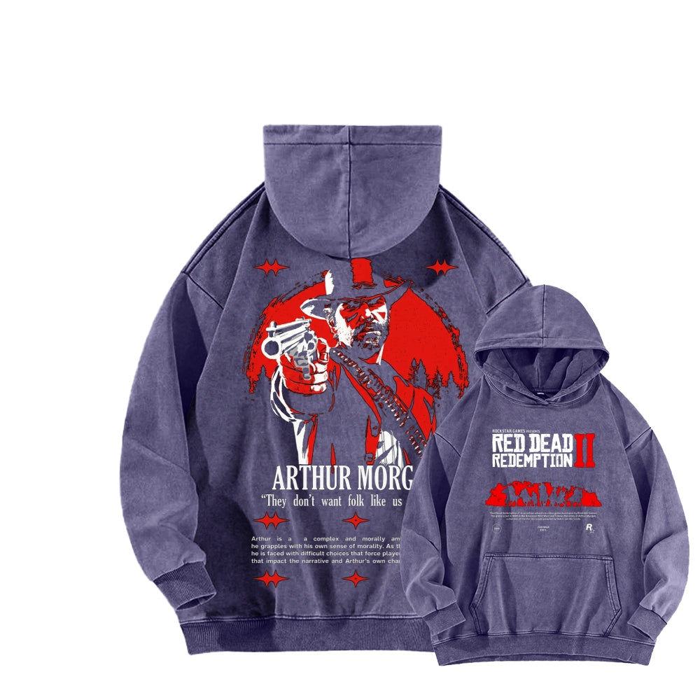 Red Dead Redemption Unisex Washed Hoodie 2605006939