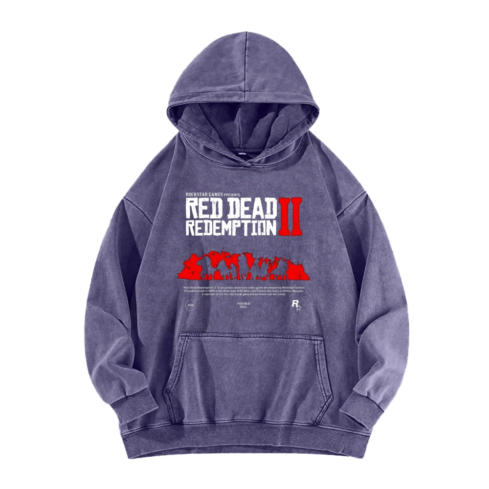Red Dead Redemption Unisex Washed Hoodie 2605006939