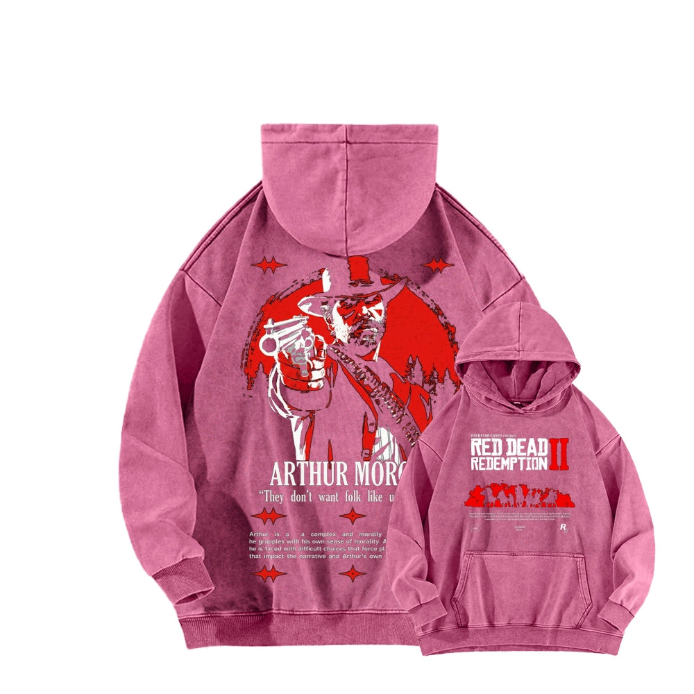 Red Dead Redemption Unisex Washed Hoodie 2605006939
