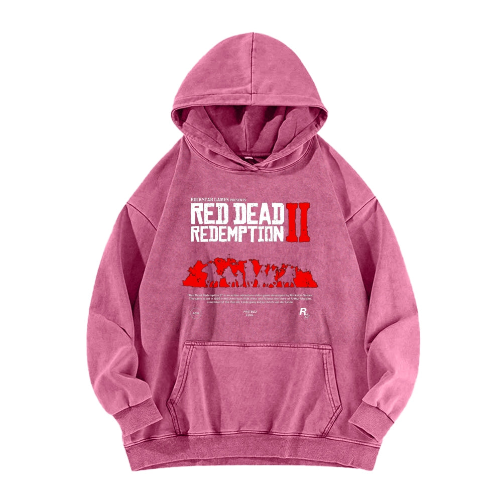 Red Dead Redemption Unisex Washed Hoodie 2605006939