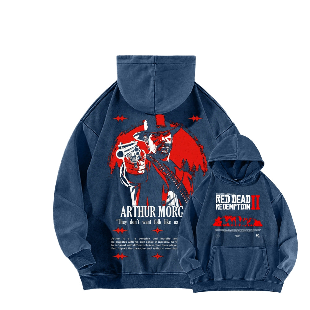 Red Dead Redemption Unisex Washed Hoodie 2605006939