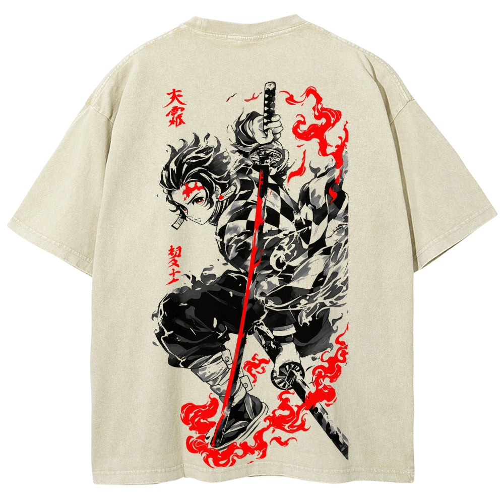 Demon Slayer Unisex Fit Washed T-Shirt 2605013389