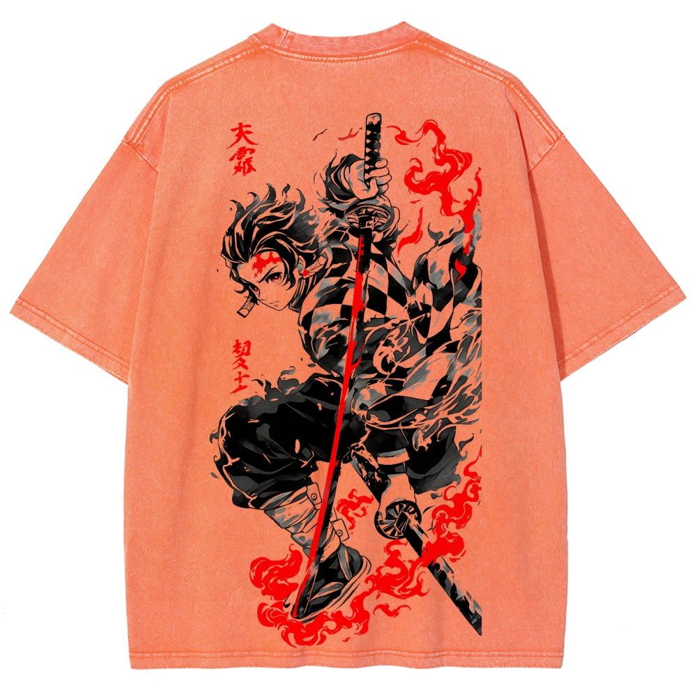 Demon Slayer Unisex Fit Washed T-Shirt 2605013389
