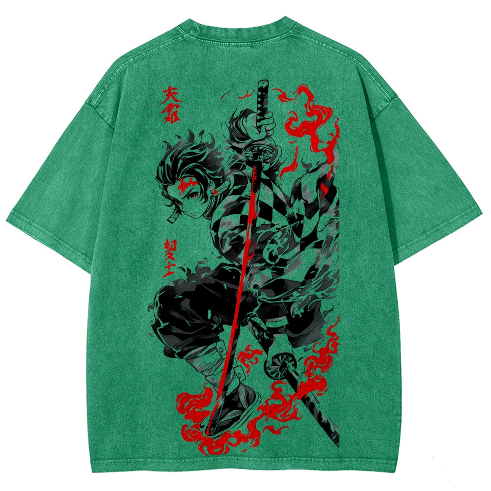 Demon Slayer Unisex Fit Washed T-Shirt 2605013389