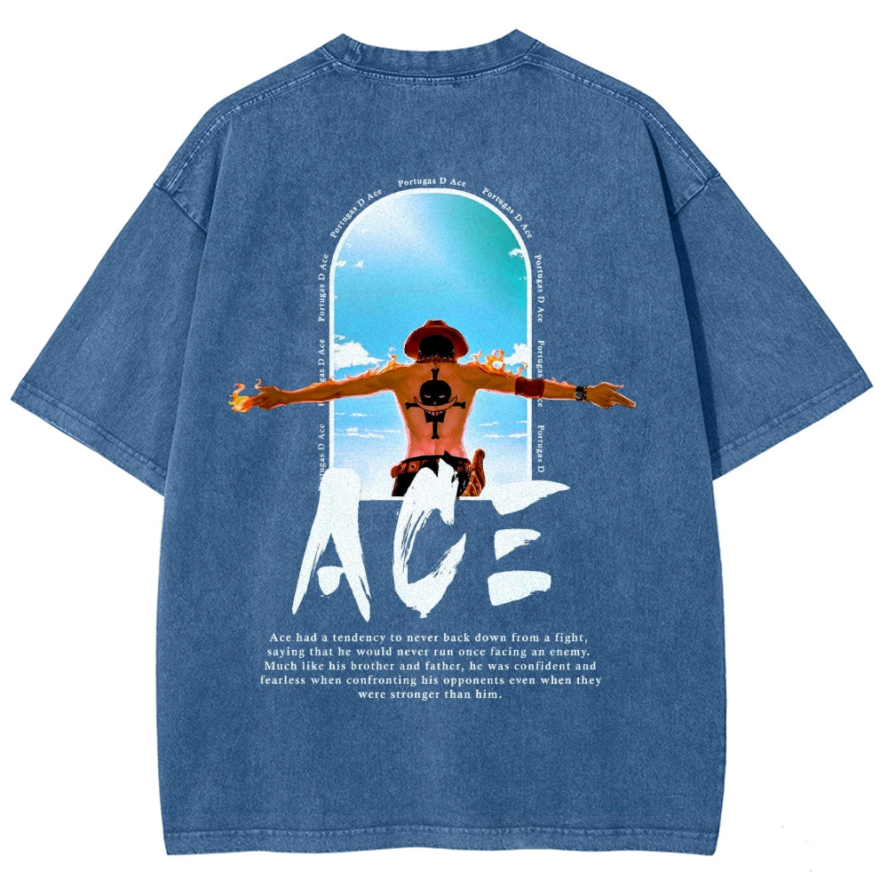 One Piece Washed T-shirt 2606014812