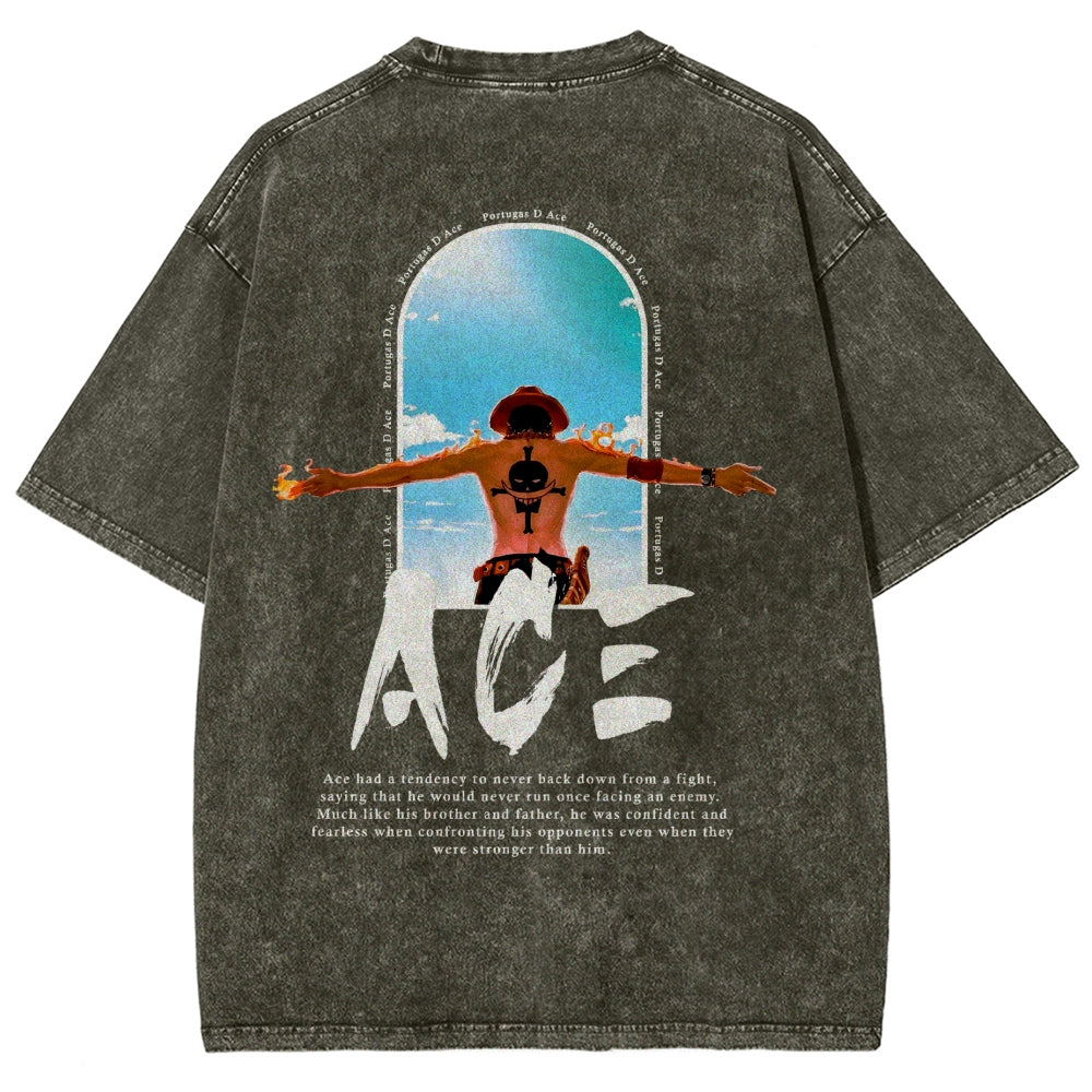 One Piece Washed T-shirt 2606014812