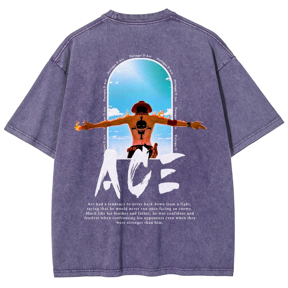 One Piece Washed T-shirt 2606014812