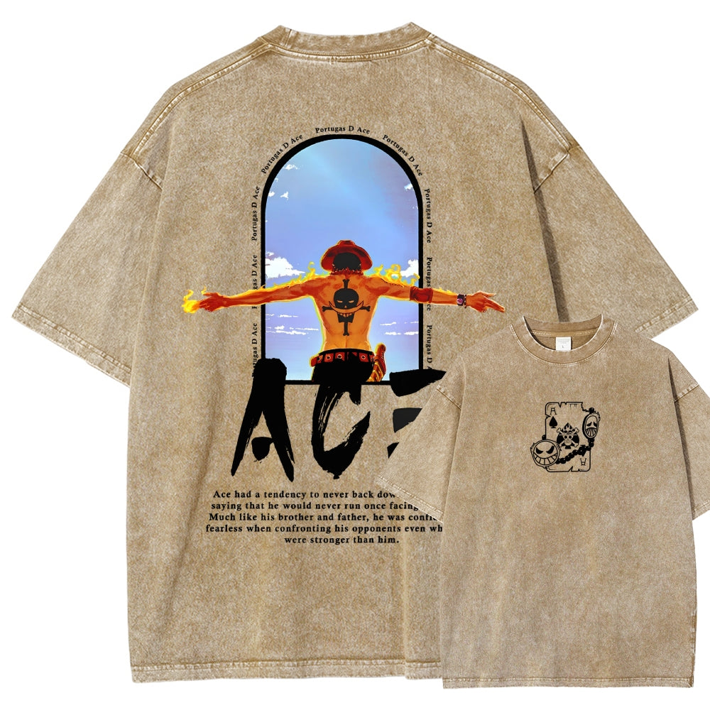 One Piece Washed T-shirt 2606014812