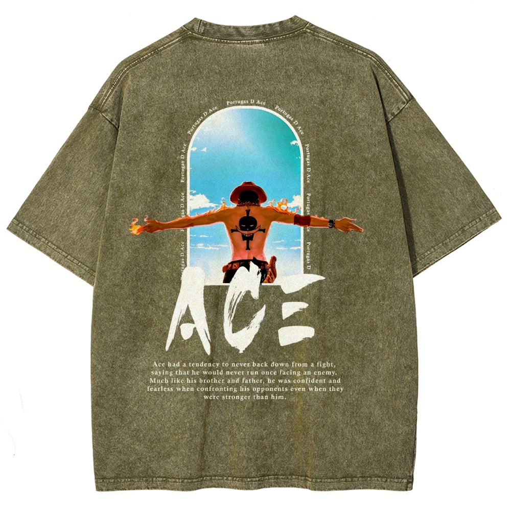 One Piece Washed T-shirt 2606014812