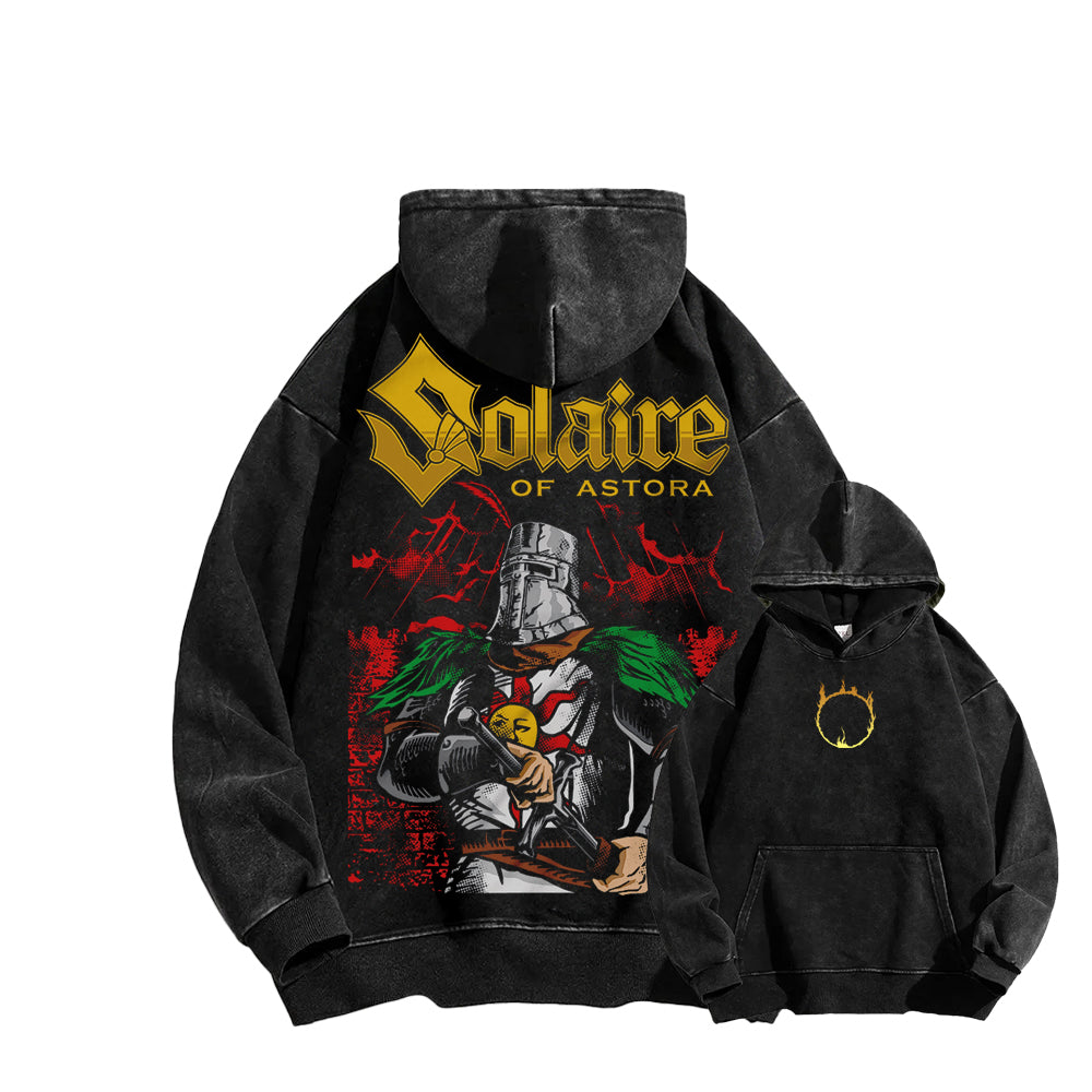 DARK SOULS Casual Washed Hoodies 2506023709