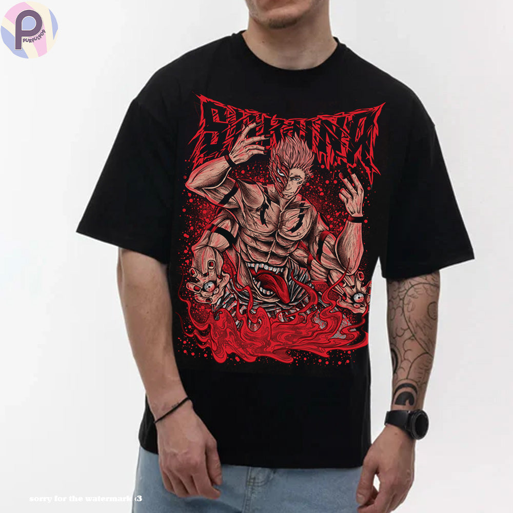 Ryomen Sukuna Heavy Metal Jujutsu Kaisen Shirt