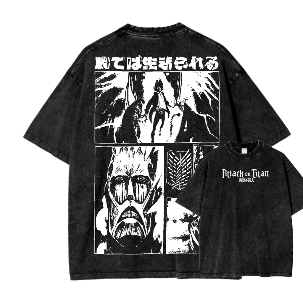 Attack On Titan Unisex Fit Washed T-Shirt 2503000037