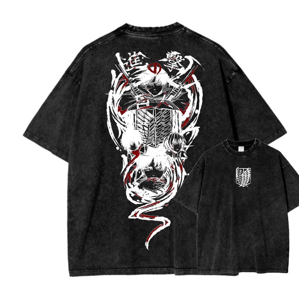 Attack On Titan Unisex Fit Washed T-Shirt 2503000034