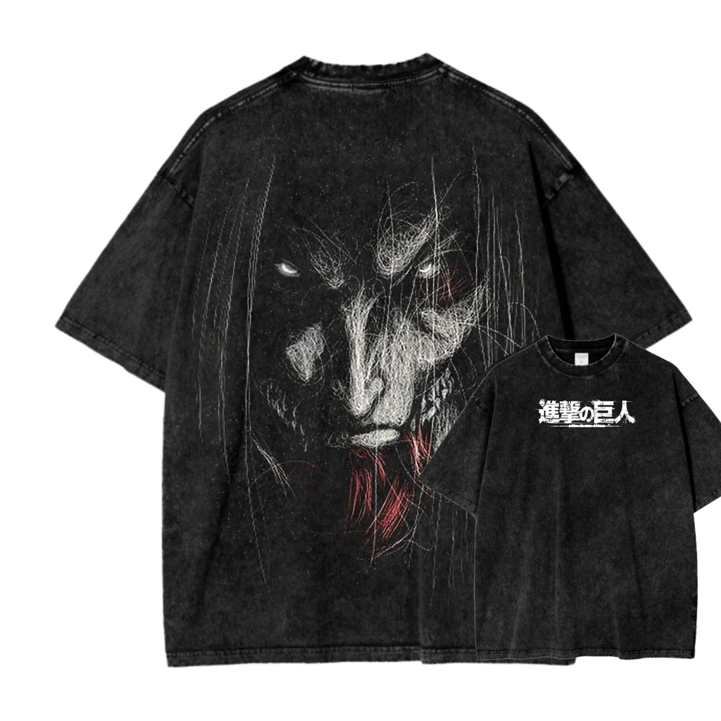 Attack On Titan Unisex Fit Washed T-Shirt 2503000052