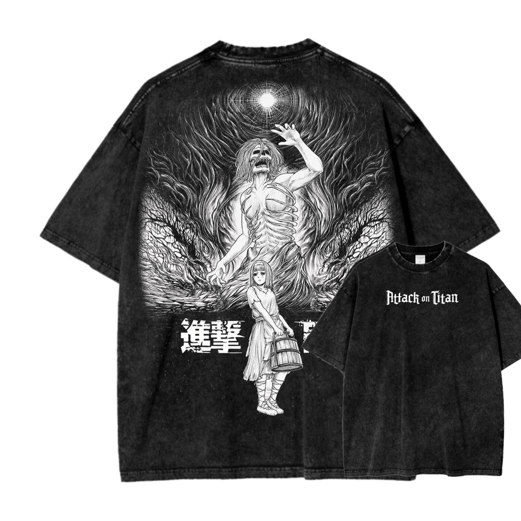 Attack On Titan Unisex Fit Washed T-Shirt 2503000111