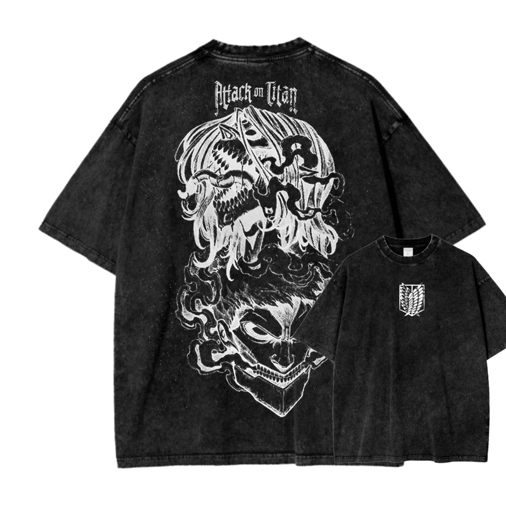 Attack On Titan Unisex Fit Washed T-Shirt 2503000118