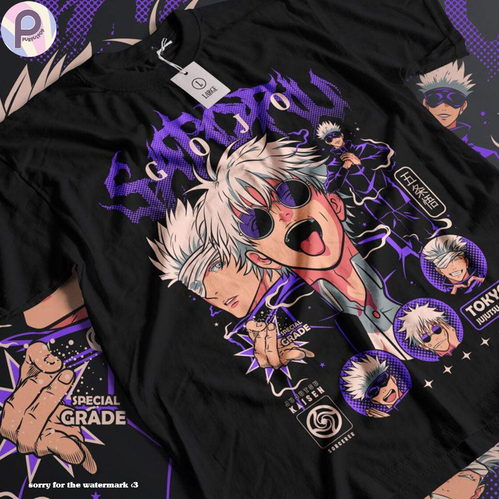 Gojo Satoru Vintage JJK Jujutsu Kaisen Anime Manga Shirt