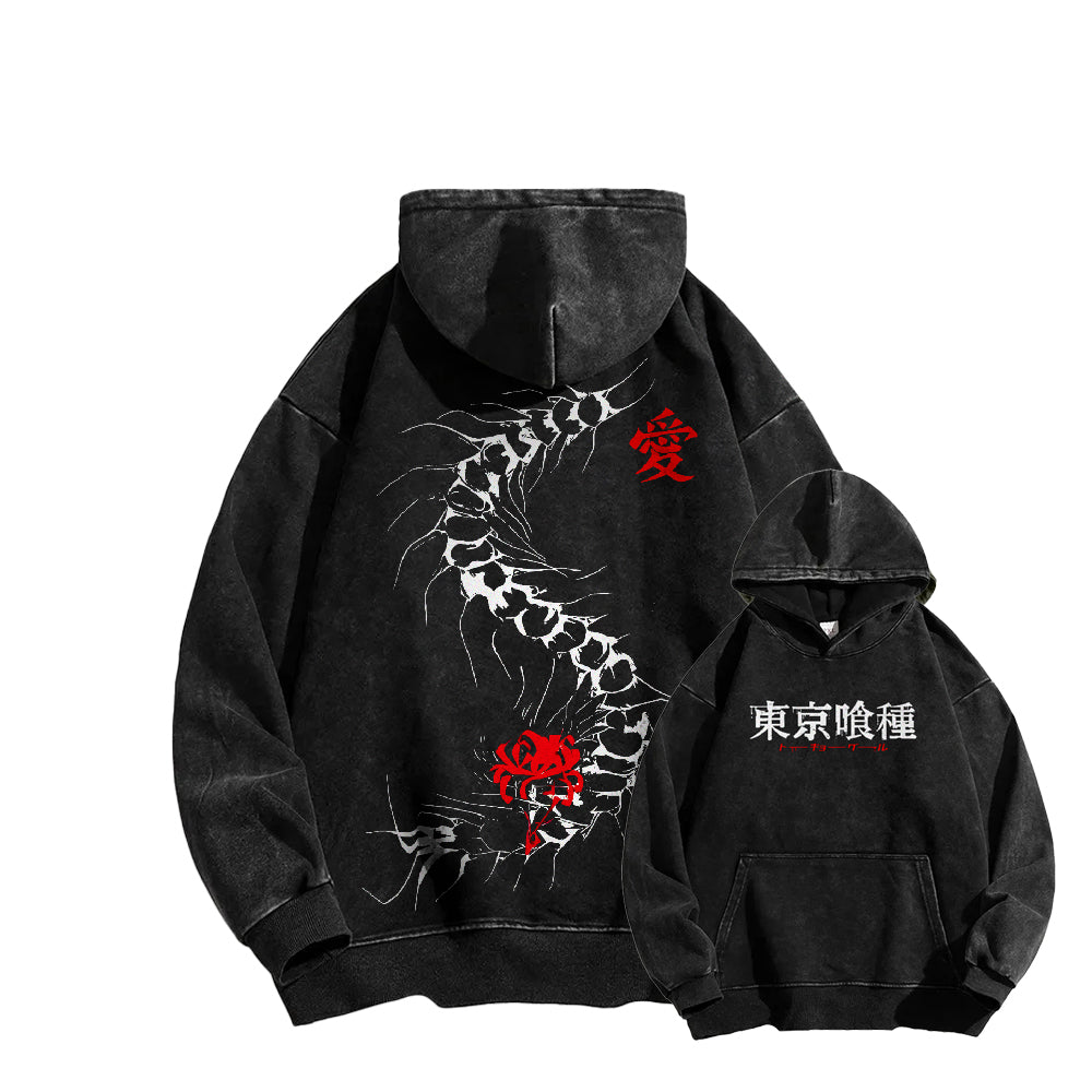 Tokyo Ghoul Casual Washed Hoodies 2506023847