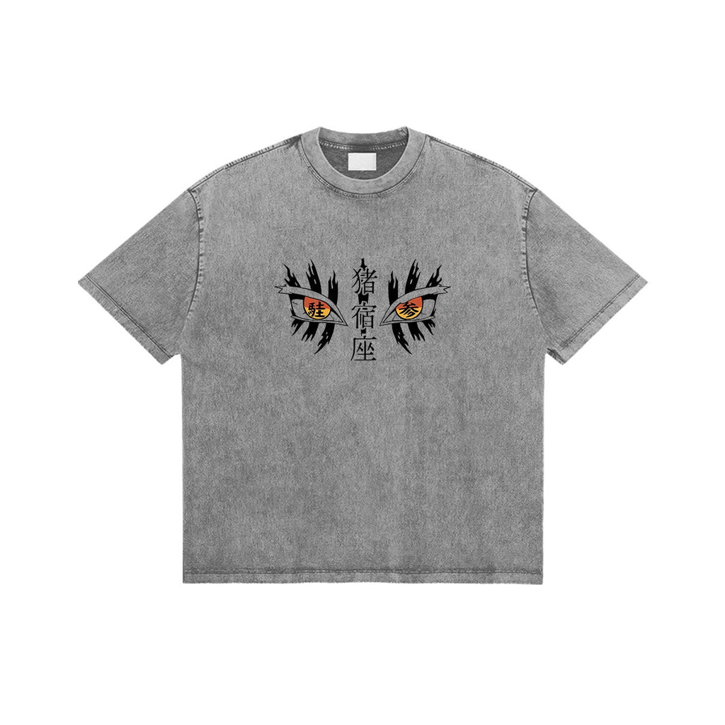 Unisex Demon Slayer Akaza Anime Inspired Vintage T-Shirt
