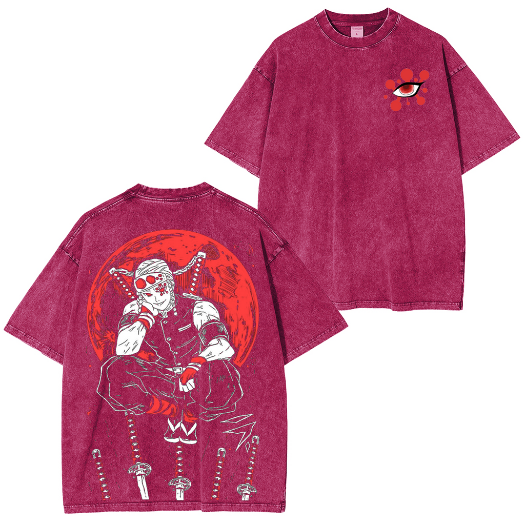 Tengen Uzui,Demon Slayer Anime Unisex Washed T-Shirt