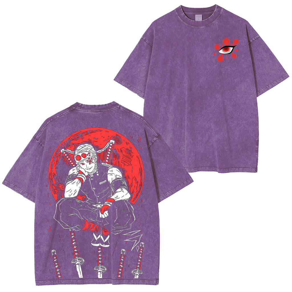 Tengen Uzui,Demon Slayer Anime Unisex Washed T-Shirt
