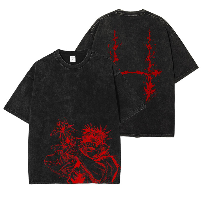 Cursed Sorcery Anime Graphic T-Shirt â€?Cotton Oversized Tee