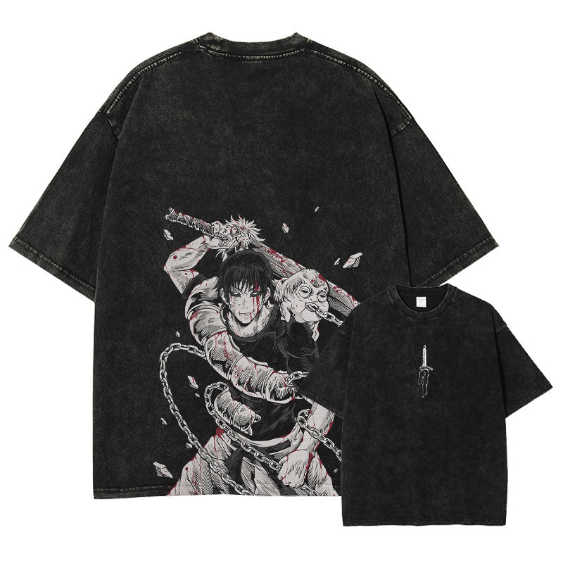 Cursed Chains Anime Graphic T-Shirt â€?Cotton Oversized Tee