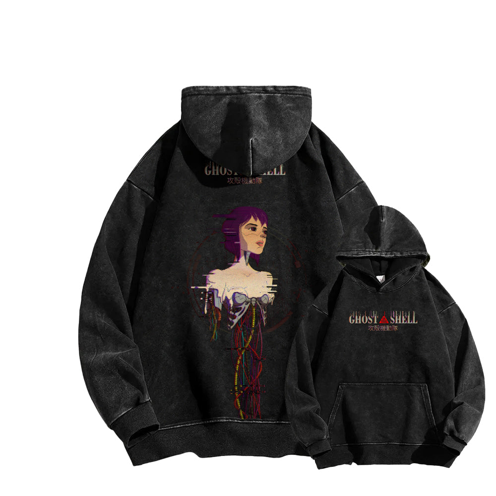 Ghost in the Shell Casual Washed Hoodie 2508002116