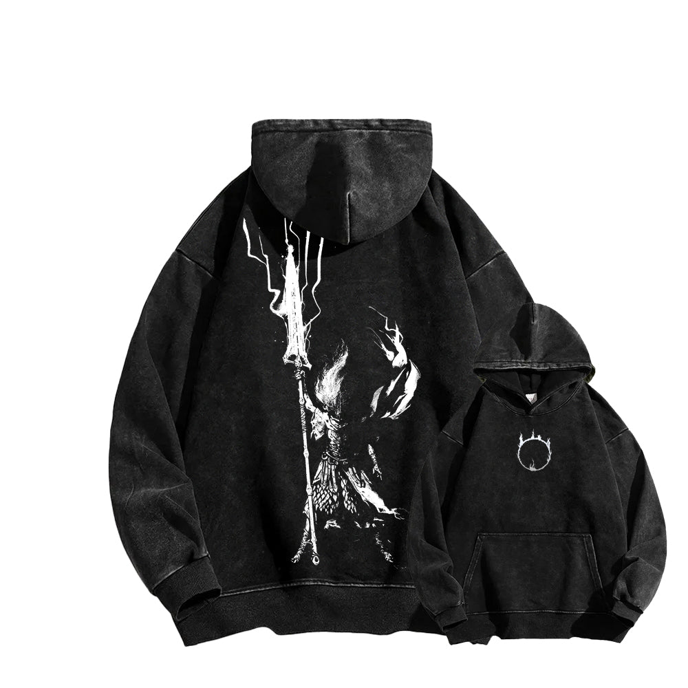 DARK SOULS Casual Washed Hoodies 2506023767