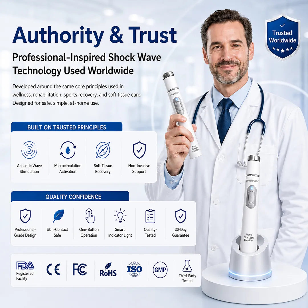 OFFICIAL BRAND 💪Advanced Acoustic Shockwave Therapy restores penile tissue health to enhance rise rigidity, stamina, and male performance confidence, relieving muscle pain, joint stiffness, tendon discomfort📈